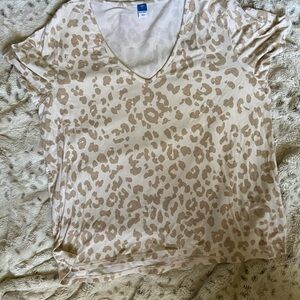 Leopard Print V-neck